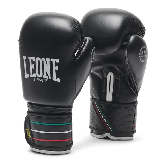 Leone 1947 Boxing Flag Style 16 Oz Gloves Black White 3 Leone 1947 Boxing Flag Style 16 Oz Gloves Black White