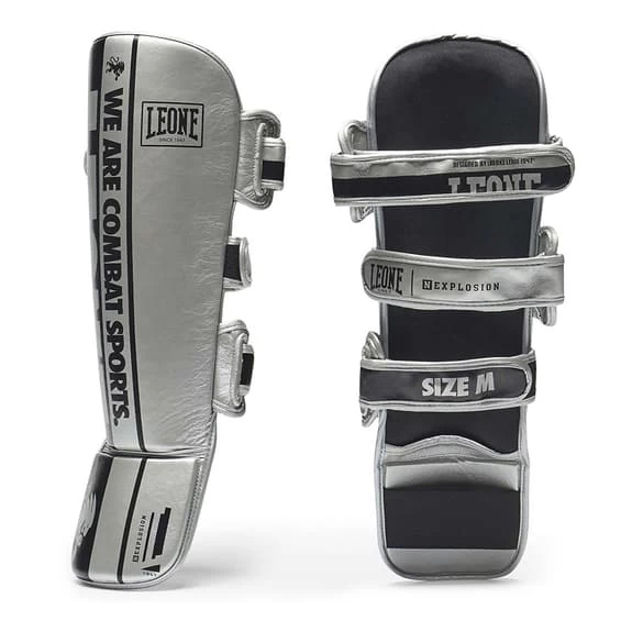 Leone 1947 Nexplosion Shin Guards Silver Black 3 Leone 1947 Nexplosion Shin Guards Silver Black