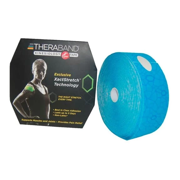 Muscle Tape Thera-Band Kinesiology Tape 5cmx5m Pre-cut Blue 3 Muscle Tape Thera-Band Kinesiology Tape 5cmx5m Pre-cut Blue