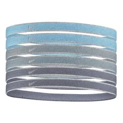 Hairband Nike Swoosh Sport Metallic Blue Light Grey (6 Pack)