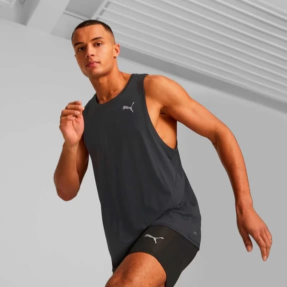 Puma Run Favorite Sleeveless T-Shirt Black Grey 5 Puma Run Favorite Sleeveless T-Shirt Black Grey - Image 3