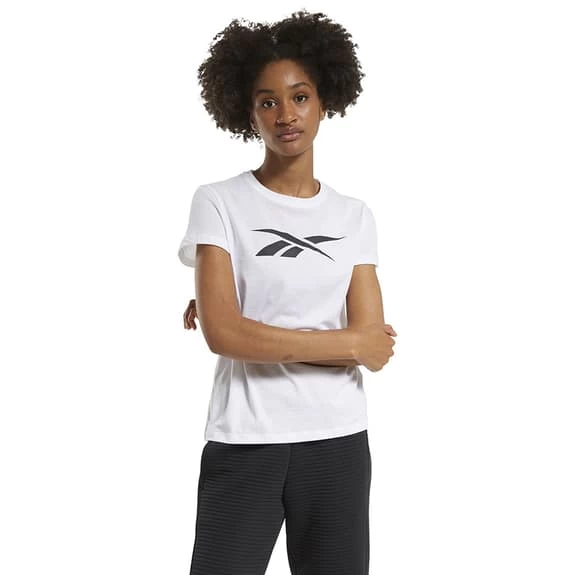 Reebok Training Essentials Vector Graphic Short Sleeve T-Shirt White Black Women 5 Reebok Training Essentials Vector Graphic Short Sleeve T-Shirt White Black Women - Image 3