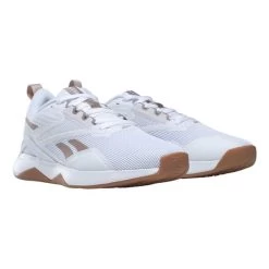 Reebok Nanoflex Training 2.0 V.2 Shoes White Brown Women 12 Reebok Nanoflex Training 2.0 V.2 Shoes White Brown Women -Sports Comprehensive re fz6035 005