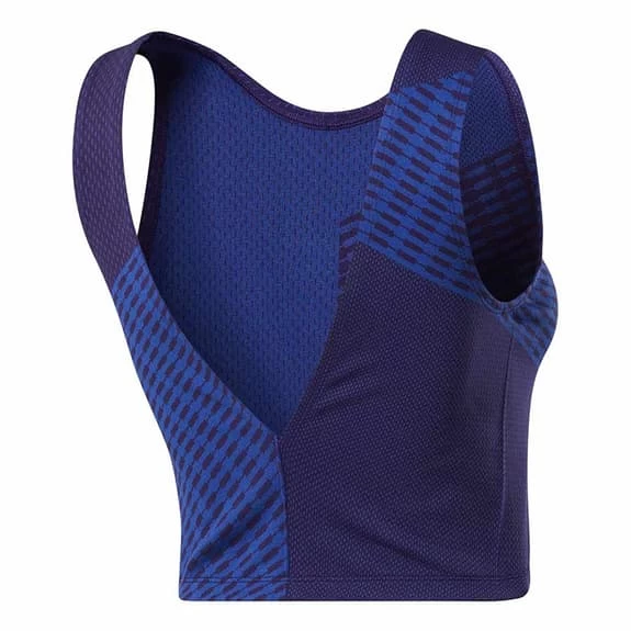 Reebok Seamless Crop Top Navy Blue Women 4 Reebok Seamless Crop Top Navy Blue Women - Image 2