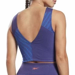 Reebok Seamless Crop Top Navy Blue Women 13 Reebok Seamless Crop Top Navy Blue Women -Sports Comprehensive re gi5004 006