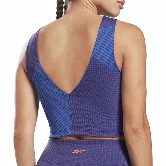 Reebok Seamless Crop Top Navy Blue Women 8 Reebok Seamless Crop Top Navy Blue Women - Image 6