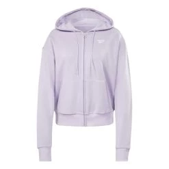 Reebok Identity Small Logo French Terry Full Zip Hoodie Light Lilac Women