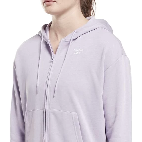Reebok Identity Small Logo French Terry Full Zip Hoodie Light Lilac Women 7 Reebok Identity Small Logo French Terry Full Zip Hoodie Light Lilac Women - Image 5