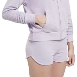 Reebok Identity Small Logo French Terry Full Zip Hoodie Light Lilac Women 13 Reebok Identity Small Logo French Terry Full Zip Hoodie Light Lilac Women -Sports Comprehensive re h54753 006