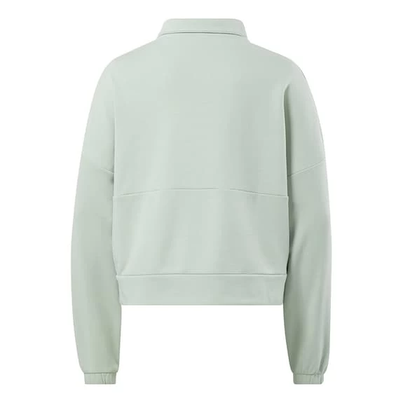 Reebok Workout Ready Cover-Up Half Zip Sweatshirt Light Blue Women 4 Reebok Workout Ready Cover-Up Half Zip Sweatshirt Light Blue Women - Image 2