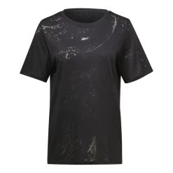Reebok Burnout Short Sleeve T-Shirt Matt Black Women