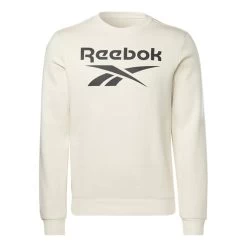Reebok Identity Fleece Crew Sweatshirt White Black
