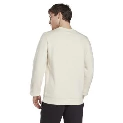 Reebok Identity Fleece Crew Sweatshirt White Black -Sports Comprehensive re hj9969 003