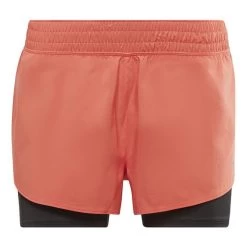 Reebok Running 2in1 Shorts Red Black Women