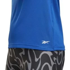 Reebok Workout Ready Speedwick Short Sleeve T-Shirt Blue Women -Sports Comprehensive re hk4818 005