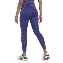 Reebok Workout Ready Ribbed High-Rise Leggings Navy Blue Women -Sports Comprehensive re hk4820 003