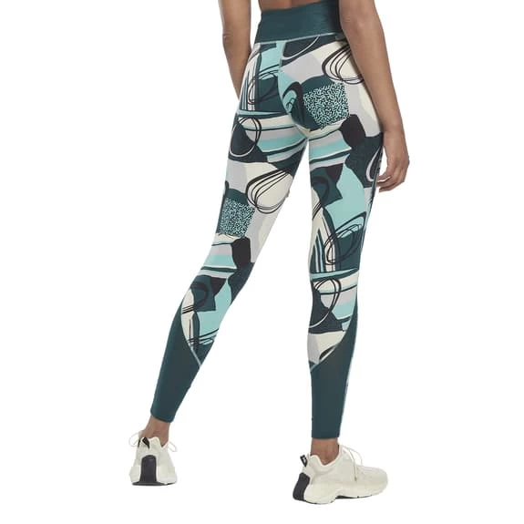 Reebok Lux Perform Leggings Blue White Women 5 Reebok Lux Perform Leggings Blue White Women - Image 3