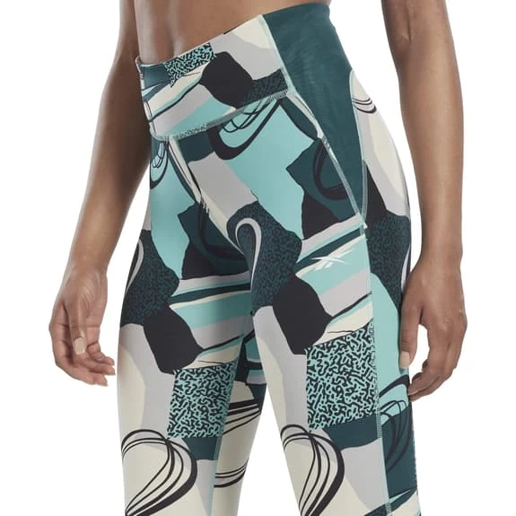 Reebok Lux Perform Leggings Blue White Women 7 Reebok Lux Perform Leggings Blue White Women - Image 5