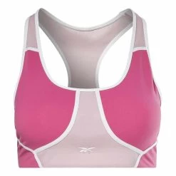 Reebok Lux Racer Colorblocked Padded Bra Pink White