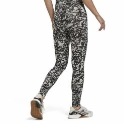 Reebok Modern Safari Cotton Tights Grey White Women -Sports Comprehensive re hm1327 003
