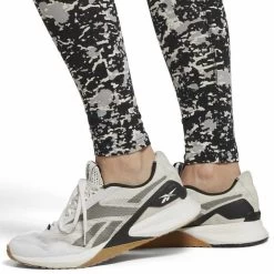 Reebok Modern Safari Cotton Tights Grey White Women -Sports Comprehensive re hm1327 006