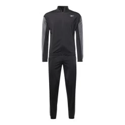 Reebok Workout Ready Tricot Tracksuit Black Grey
