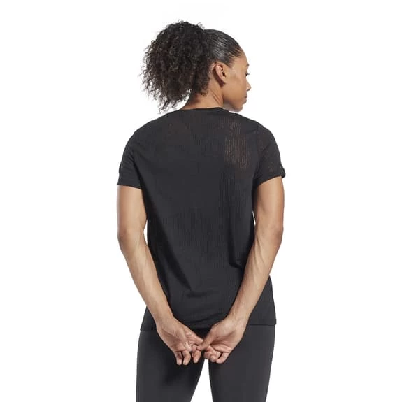 Reebok Burnout Short Sleeve T-Shirt Black White Grey Women 5 Reebok Burnout Short Sleeve T-Shirt Black White Grey Women - Image 3