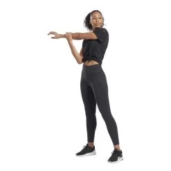 Reebok Burnout Short Sleeve T-Shirt Black White Grey Women 11 Reebok Burnout Short Sleeve T-Shirt Black White Grey Women -Sports Comprehensive re hs7784 004