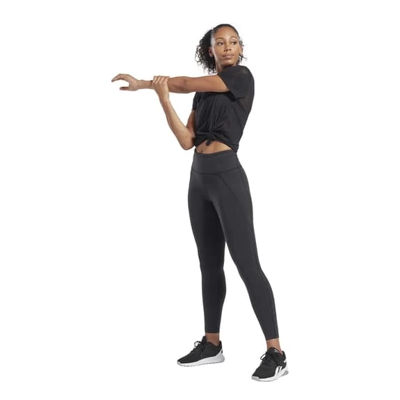 Reebok Burnout Short Sleeve T-Shirt Black White Grey Women 6 Reebok Burnout Short Sleeve T-Shirt Black White Grey Women - Image 4