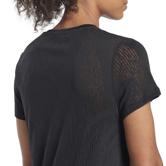 Reebok Burnout Short Sleeve T-Shirt Black White Grey Women 8 Reebok Burnout Short Sleeve T-Shirt Black White Grey Women - Image 6