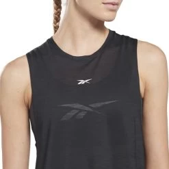 Reebok Workout Ready Activchill Sleeveless T-Shirt Black White Women -Sports Comprehensive re ht6057 005