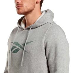Reebok Identity Fleece Hoodie Light Grey Green -Sports Comprehensive re hy6743 005