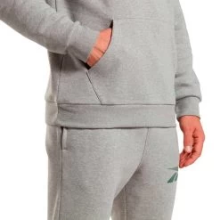 Reebok Identity Fleece Hoodie Light Grey Green -Sports Comprehensive re hy6743 006