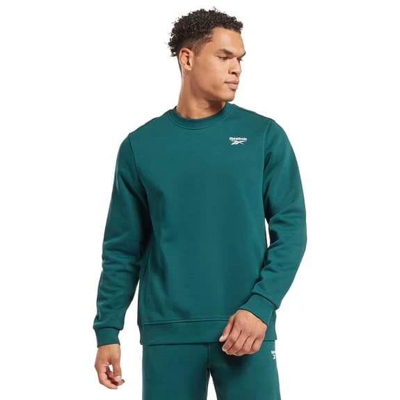 Reebok Identity Fleece Vector Sweatshirt Turquoise Green White 4 Reebok Identity Fleece Vector Sweatshirt Turquoise Green White - Image 2