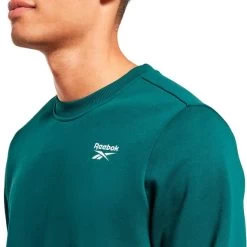 Reebok Identity Fleece Vector Sweatshirt Turquoise Green White 12 Reebok Identity Fleece Vector Sweatshirt Turquoise Green White -Sports Comprehensive re hz3327 005