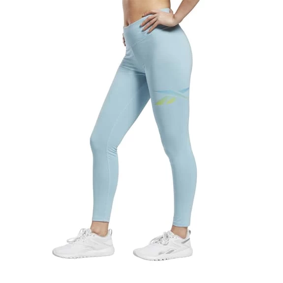 Reebok Doorbuster Identity Cotton Leggings Light Blue Women 4 Reebok Doorbuster Identity Cotton Leggings Light Blue Women - Image 2