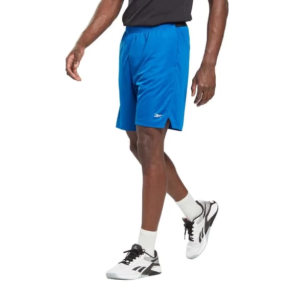 Reebok Training Knit Shorts Blue White 4 Reebok Training Knit Shorts Blue White - Image 2