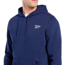 Hoodie Reebok Identity Logo Navy Blue White 12 Hoodie Reebok Identity Logo Navy Blue White -Sports Comprehensive re ib2994 005
