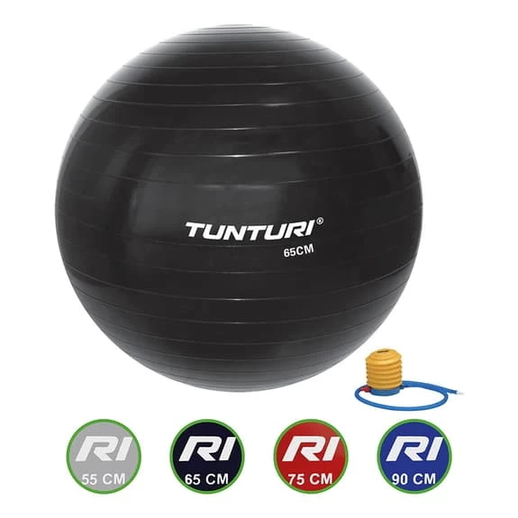 Tunturi 65 Cm Pilates Ball Black 3 Tunturi 65 Cm Pilates Ball Black