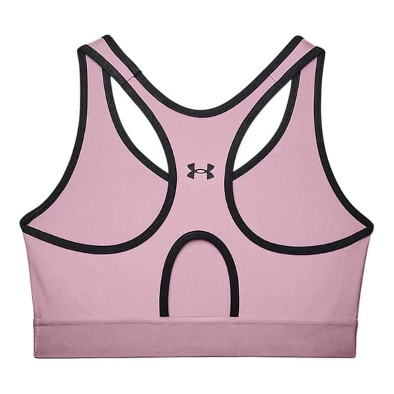 Under Armour Mid Keyhole Graphic Bra Pink Black 4 Under Armour Mid Keyhole Graphic Bra Pink Black - Image 2