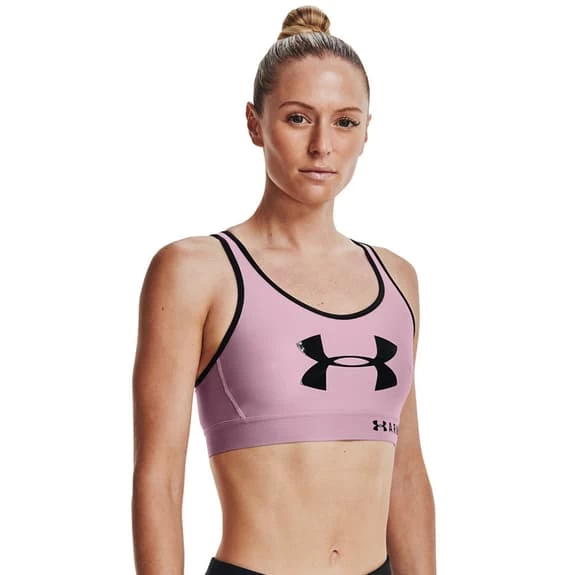 Under Armour Mid Keyhole Graphic Bra Pink Black 5 Under Armour Mid Keyhole Graphic Bra Pink Black - Image 3