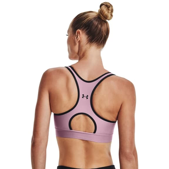 Under Armour Mid Keyhole Graphic Bra Pink Black 6 Under Armour Mid Keyhole Graphic Bra Pink Black - Image 4