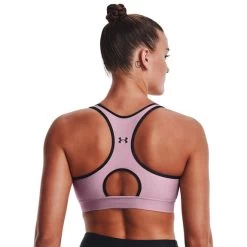 Under Armour Mid Keyhole Graphic Bra Pink Black 13 Under Armour Mid Keyhole Graphic Bra Pink Black -Sports Comprehensive ua 1344333 698 006