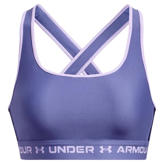 Under Armour Crossback Mid Bra Lilac White 3 Under Armour Crossback Mid Bra Lilac White