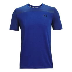 Under Armour Seamless Short Sleeve T-Shirt Navy Blue Black