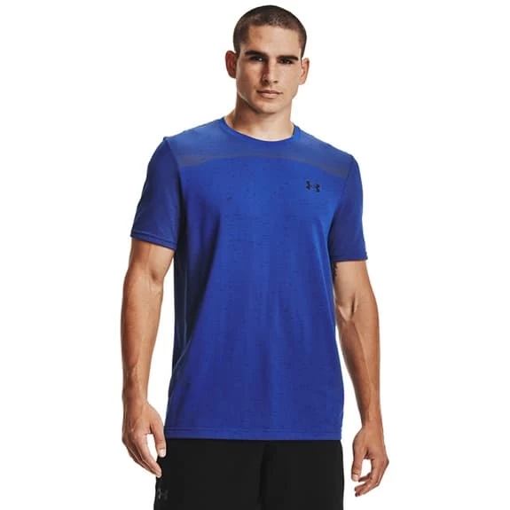 Under Armour Seamless Short Sleeve T-Shirt Navy Blue Black 5 Under Armour Seamless Short Sleeve T-Shirt Navy Blue Black - Image 3