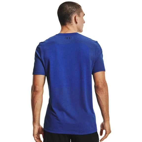 Under Armour Seamless Short Sleeve T-Shirt Navy Blue Black 6 Under Armour Seamless Short Sleeve T-Shirt Navy Blue Black - Image 4