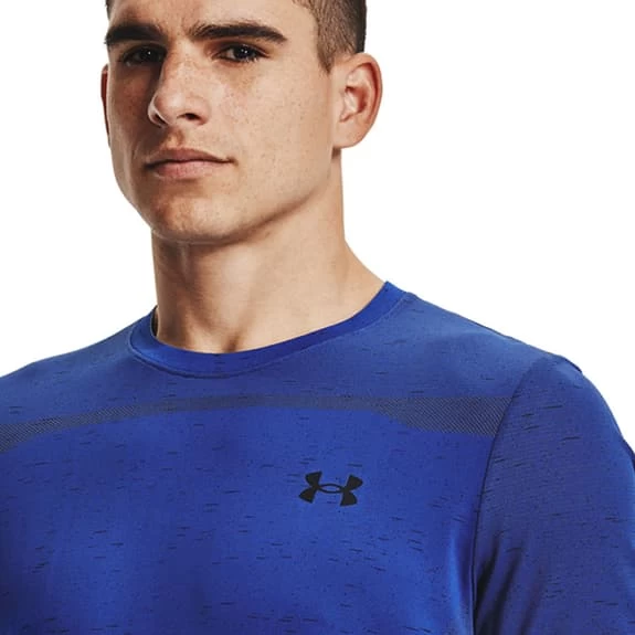 Under Armour Seamless Short Sleeve T-Shirt Navy Blue Black 7 Under Armour Seamless Short Sleeve T-Shirt Navy Blue Black - Image 5