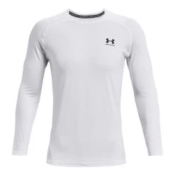 Under Armour HeatGear Fitted Long-Sleeved Top White