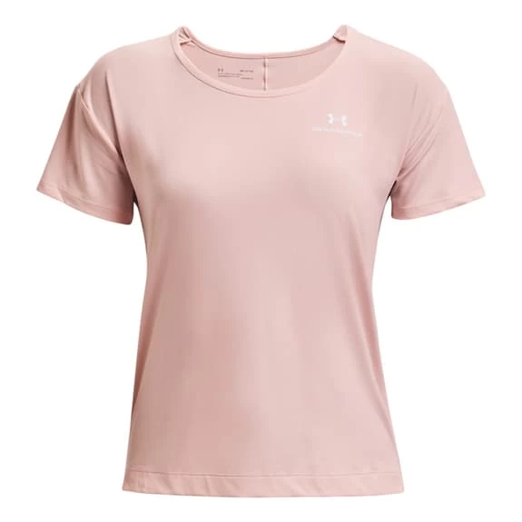 Under Armour Rush Energy Core Short-Sleeved T-Shirt Light Pink Women 3 Under Armour Rush Energy Core Short-Sleeved T-Shirt Light Pink Women